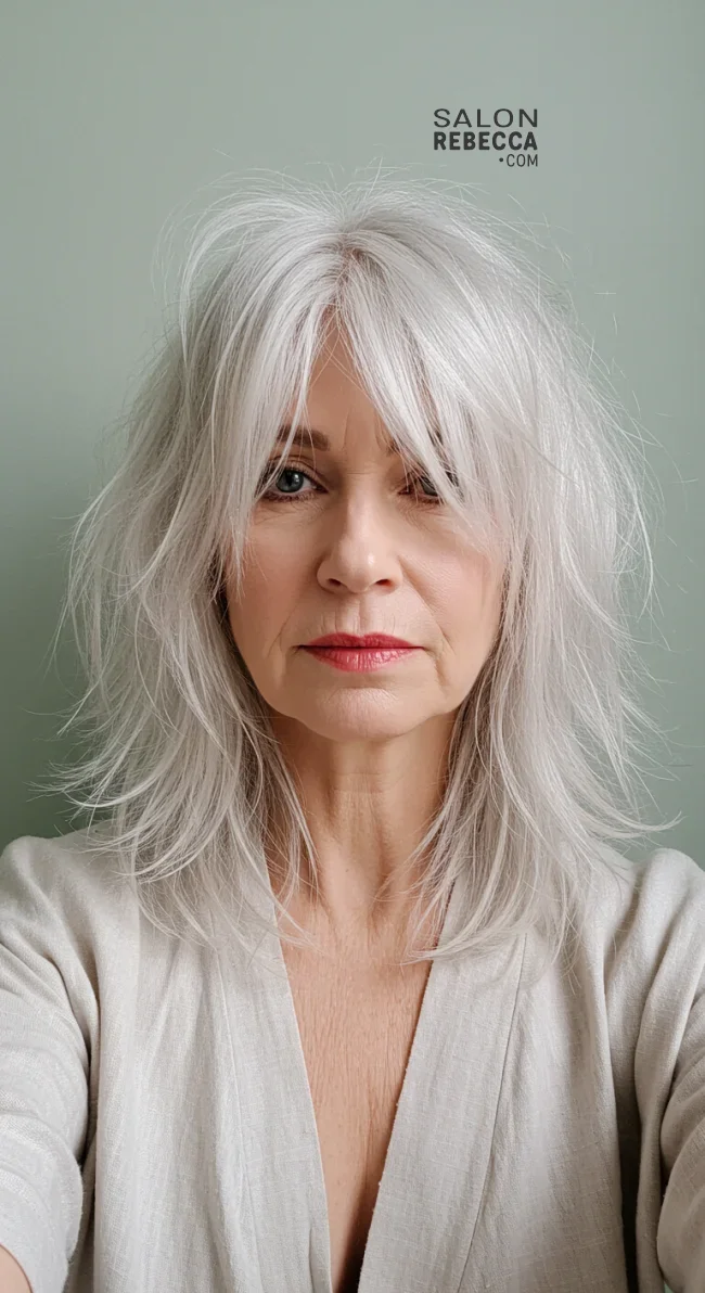 14. Wispy Shag Cut | Elegant Hairstyles For Women Over 60 With Fine Hair