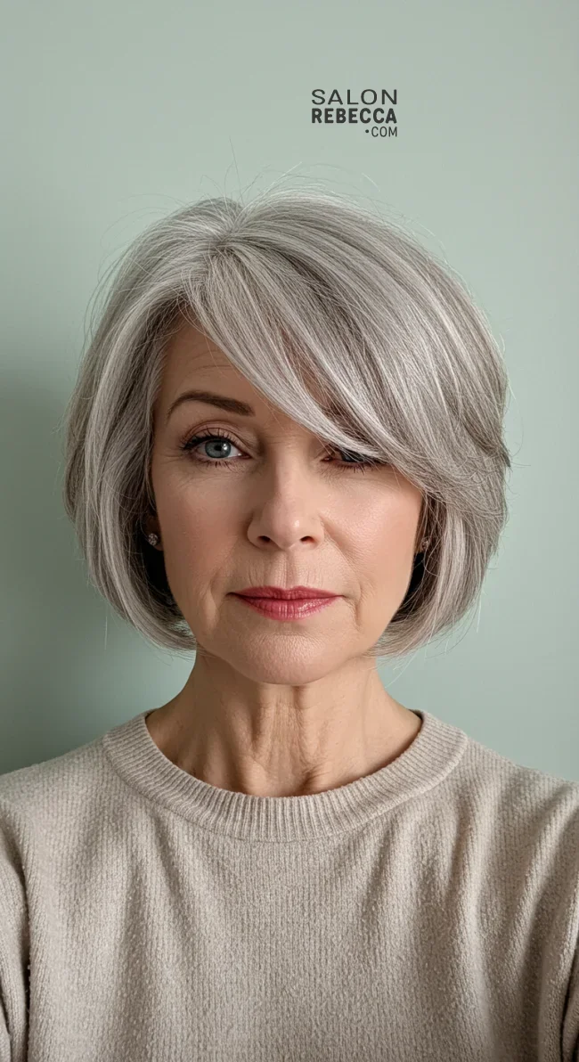1. Short Layered Bob | Elegant Hairstyles For Women Over 60 With Fine Hair