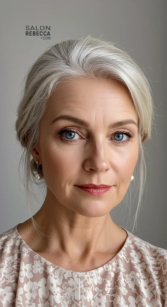 8. Elegant Chignon Bun | Elegant Hairstyles For Women Over 60 With Fine Hair