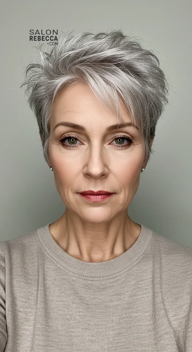 4. Textured Crop Cut | Elegant Hairstyles For Women Over 60 With Fine Hair