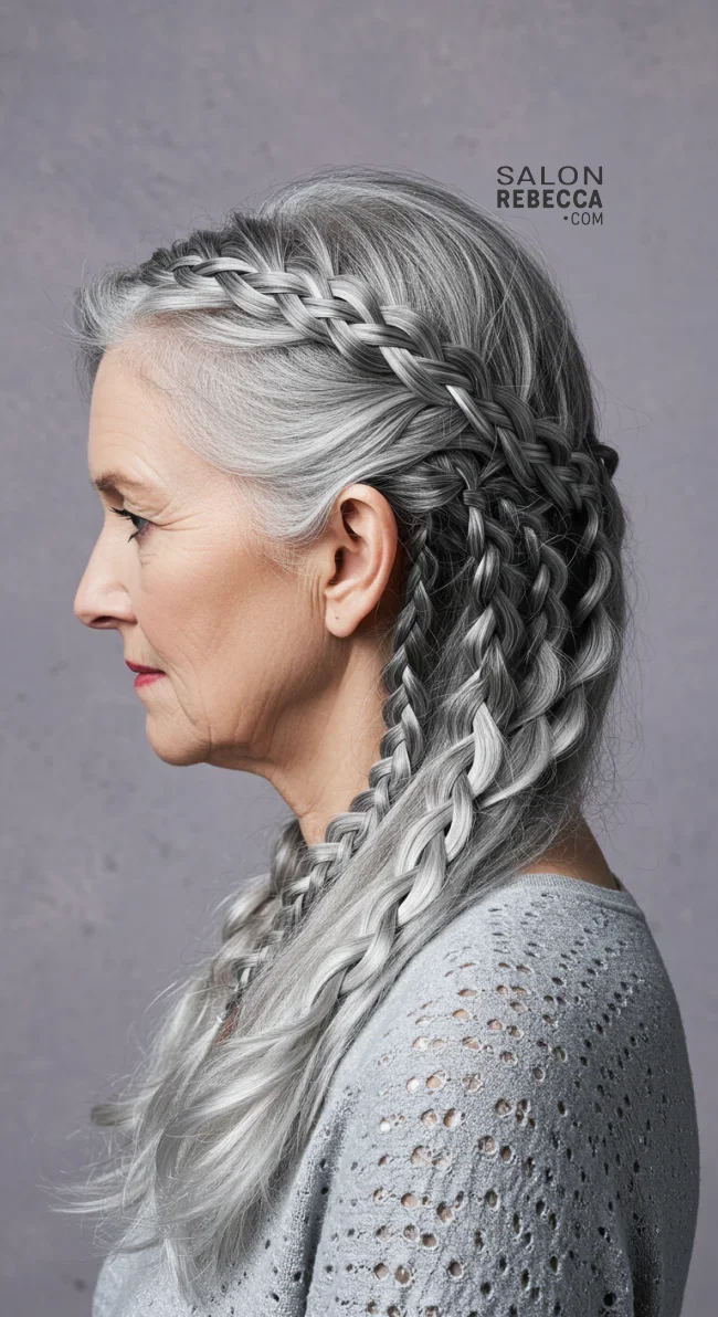 12. Braided Accents | Trendy And Age-Defying Hairstyles For Older Women