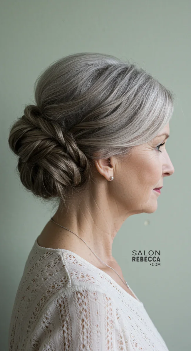 10. Classic Chignon Updo | Trendy And Age-Defying Hairstyles For Older Women