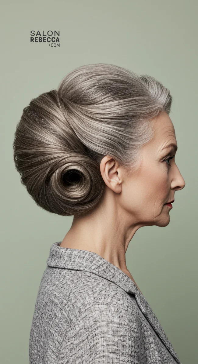 14. Elegant French Twist | Trendy And Age-Defying Hairstyles For Older Women