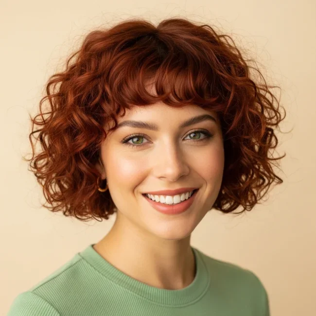 3. Curly French Micro-Bob | 10 Hottest Short Haircuts For Women In 2026