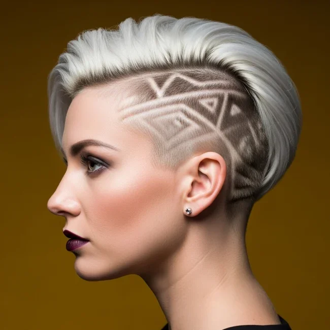 4. Icy Silver Undercut | 10 Hottest Short Haircuts For Women In 2026