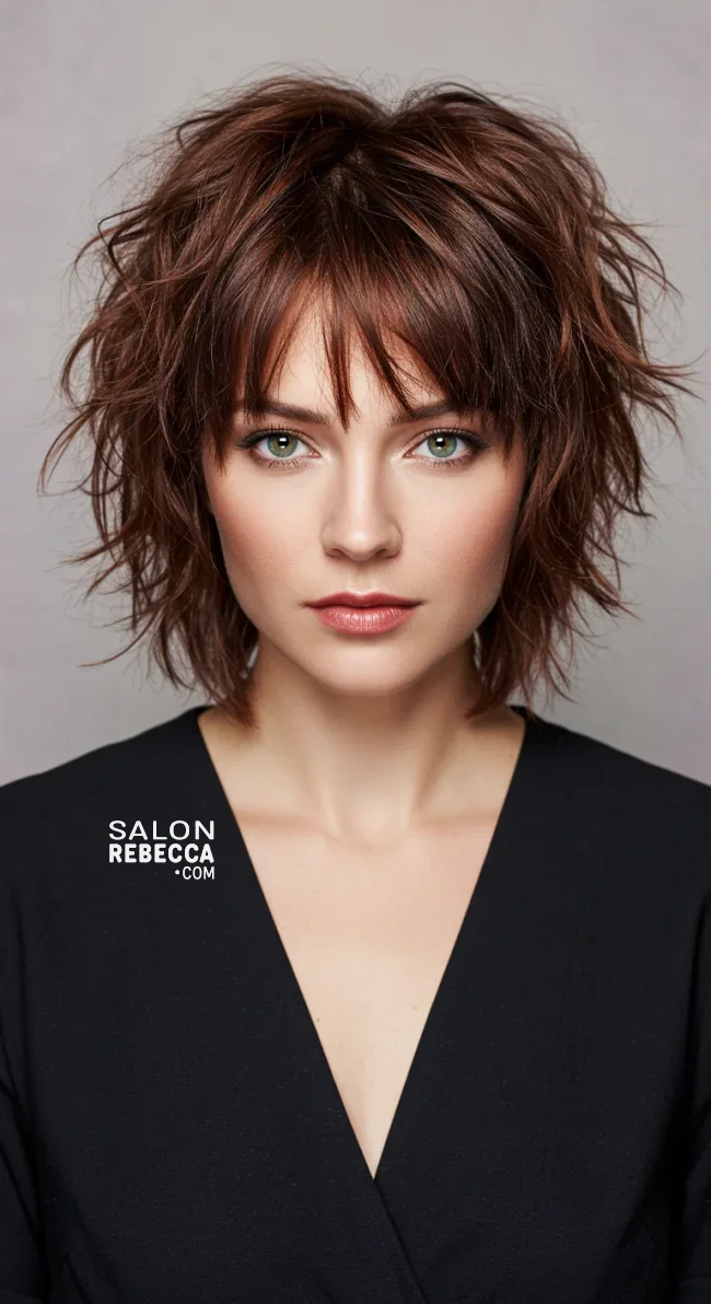 15. Shag with Micro Bangs | 15 Shag Haircut Ideas For A Fresh New Look