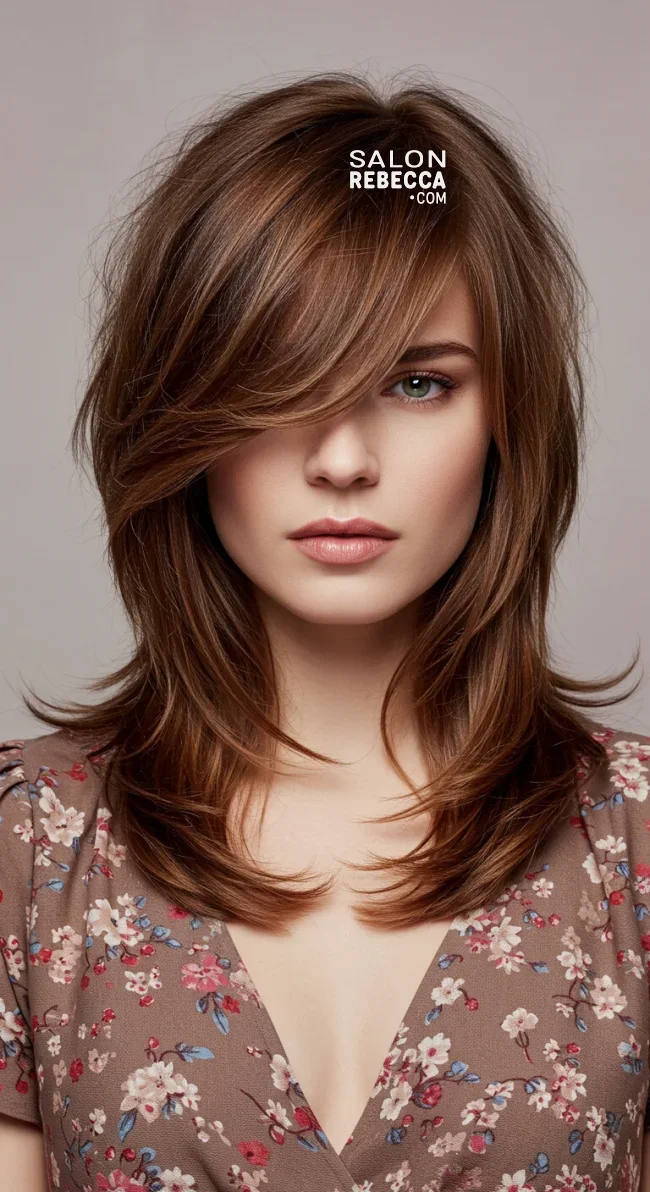 7. Wispy Shag with Side Bangs | 15 Shag Haircut Ideas For A Fresh New Look
