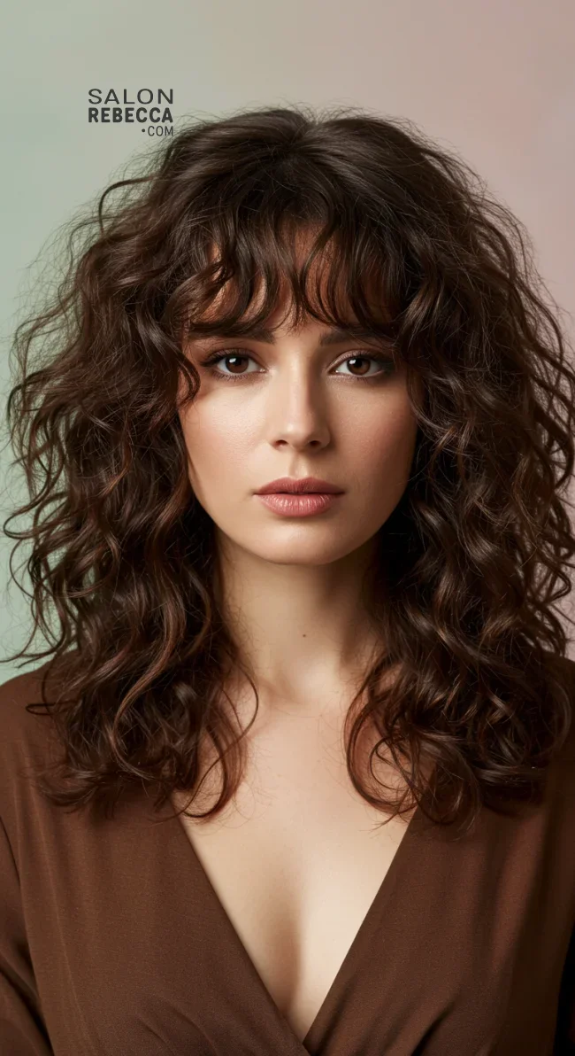 5. Curly Shag with Bangs | 15 Shag Haircut Ideas For A Fresh New Look