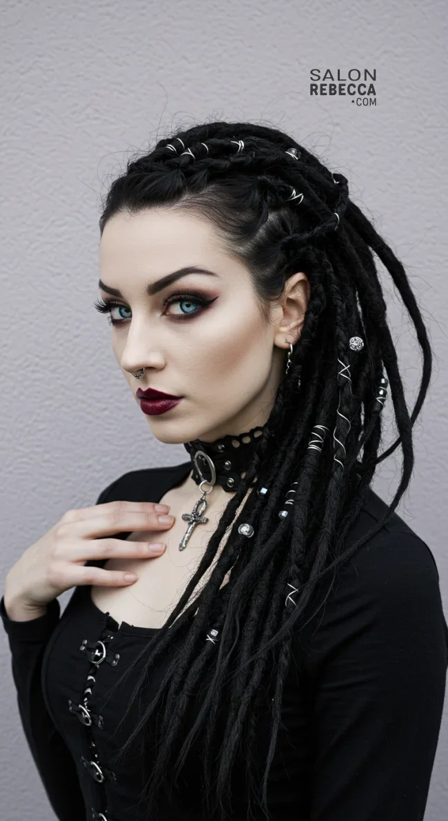 7. Dreadlocks or Braided Goth Hair | 8 Most Popular Goth Hairstyles For Girls