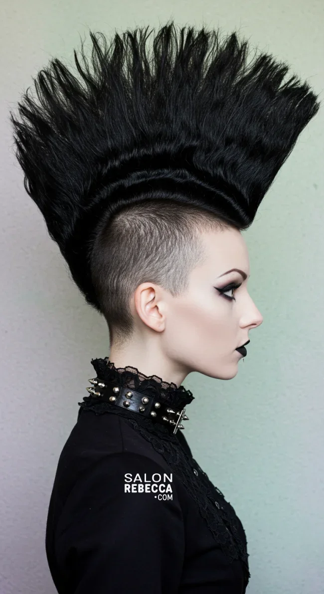 4. Mohawk with Shaved Sides | 8 Most Popular Goth Hairstyles For Girls